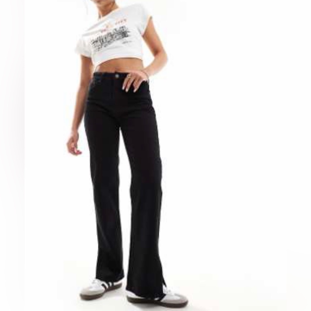 Bershka Black Flare Women's Jeans